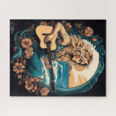 Boho Guitar strand meisje Puzzel Legpuzzel (Horizontaal)