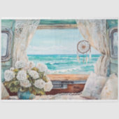 Boho Gypsy Zeekaravaan Ramen Decoupage Tissuepapier (Voorkant)