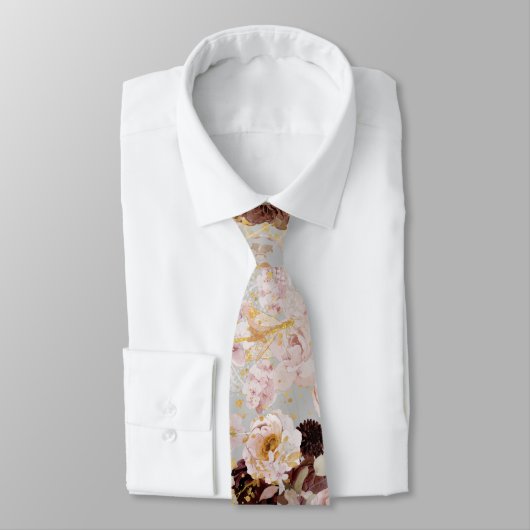 Boho H2 Dusty Rozen Burgundy Mums DIY background N Stropdas (Gebonden)