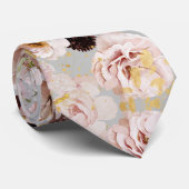 Boho H2 Dusty Rozen Burgundy Mums DIY background N Stropdas (Opgerold)