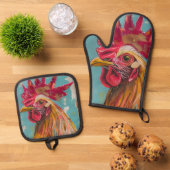 Boho Haan Oven Mitt & Hot Pad Set (Top down)