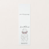 Boho haar bruidskapsel bloemig romantisch visitekaartje (Buitenkant ongevouwen)