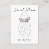 Boho haar Bruidskapsper Florale Romantiek Visitekaartje (Voorkant)