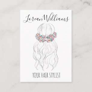Boho haar Bruidskapsper Florale Romantiek Visitekaartje