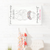 Boho haar bruiloft kapper bloemenromantiek spandoek (Insitu)