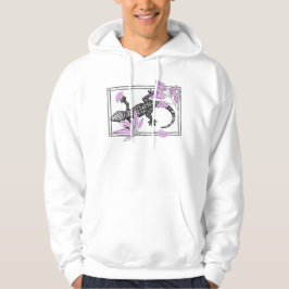 Boho Hagedis & Roze Bladeren - Zen Kunst Hoodie