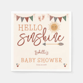 Boho Hallo Sunshine Baby shower Servet