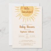 Boho Hallo Sunshine Gender Neutraal Baby shower In Kaart (Voorkant)