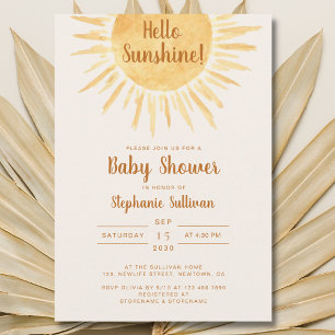 Boho Hallo Sunshine Gender Neutraal Baby shower In Kaart