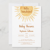 Boho Hallo Sunshine Gender Neutraal Baby shower Kaart (Voorkant)