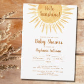 Boho Hallo Sunshine Gender Neutraal Baby shower Kaart