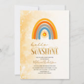 Boho Hallo Sunshine waterverf baby shower Kaart (Voorkant)