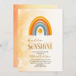 Boho Hallo Sunshine waterverf baby shower Kaart