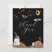 Boho Halloween Baby shower Bedankkaart (Voorkant)