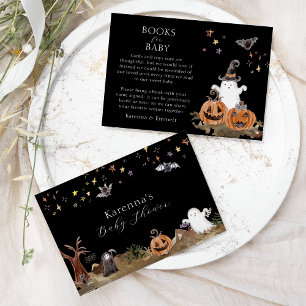 Boho Halloween Baby shower boeken voor Baby Informatiekaartje