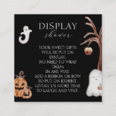 Boho Halloween Baby shower Display Douche Informatiekaartje (Voorkant)