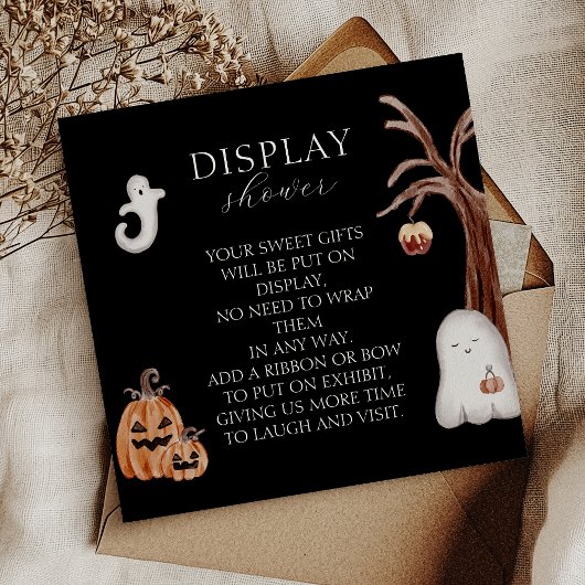 Boho Halloween Baby shower Display Douche Informatiekaartje