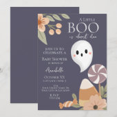 Boho Halloween Baby shower Invitation - Schattigee Kaart (Voorkant / Achterkant)
