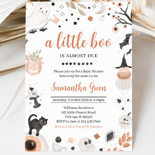 Boho Halloween Baby Shower Kaart