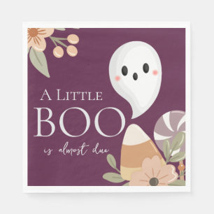 Boho Halloween Baby Shower Kleine Boo Geest Pruim Servet