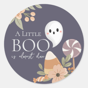 Boho Halloween Baby Shower Kleine Boo – Schattig G Ronde Sticker