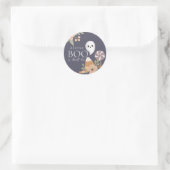 Boho Halloween Baby shower Little Boo - Schattigee Ronde Sticker (Tas)