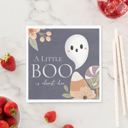 Boho Halloween Baby shower Little Boo - Schattigee Servet (Insitu)