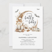 Boho Halloween baby shower uitnodiging Batty Over  (Voorkant)