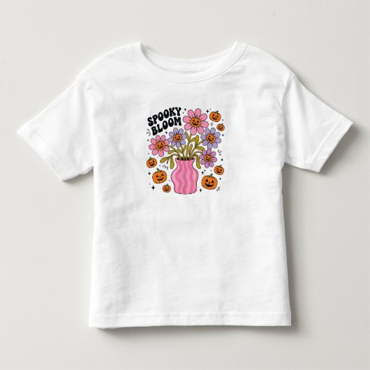 Boho Halloween Bloem PNG Kinder Shirts (Voorkant)