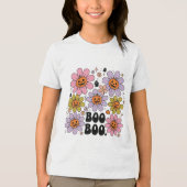 Boho Halloween Bloem Pompoen PNG Tri-Blend Shirt (Voorkant)
