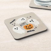Boho Halloween Cute Ghost Bier Onderzetter (Linkerzijde)