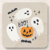 Boho Halloween Cute Ghost Bier Onderzetter (Voorkant)