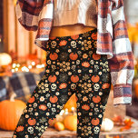 Boho Halloween Floral Skull Cottagecore Leggings<br><div class="desc">Omarm de sfeer van Halloween met deze boho floral leggings, het mengen van spookachtige schedels en pompoenen met een grillige cottagecore esthetiek. Ideaal voor degenen die houden van een unieke vakantie mode, deze leggings bieden een stijlvolle mix van gezellig en edgy. Ideaal voor casual bijeenkomsten, Halloween-feesten of feestelijke herfstuitjes, deze...</div>