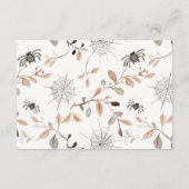 Boho Halloween Ghost Pumpkin Diaper Raffle Informatiekaartje (Achterkant)