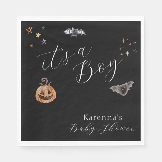 Boho Halloween Het is een Boy Baby shower Servet (Voorkant)