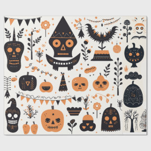 Boho Halloween Leuk Feest Verfraaien Cadeaupapier