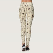 Boho Halloween Masks & Botanische wervelingen Patr Leggings (Achterkant)
