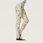 Boho Halloween Masks & Botanische wervelingen Patr Leggings (Rechts)