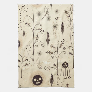 Boho Halloween Masks & Botanische wervelingen Patr Theedoek