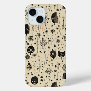Boho Halloween Naadloos Patroon iPhone 15 Case
