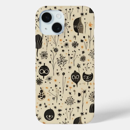 Boho Halloween Naadloos Patroon Case-Mate iPhone Case (Achterkant)