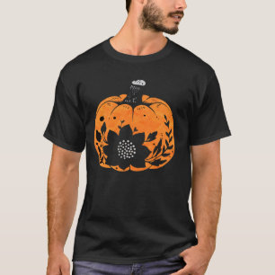 Boho Halloween Pumpkin Art Oktober Spooky Veg Carv T-shirt