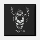 Boho Halloween Skull Magneet (Voorkant)