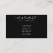 Boho Halve Maan Kristallen Roze Rozen Foto Visitekaartje (Achterkant)