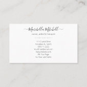 Boho Halve Maan Kristallen Roze Rozen Foto Visitekaartje (Achterkant)