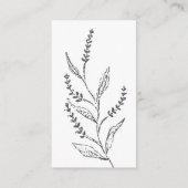 Boho Hand-drawn Wildflower Books For Baby Shower Informatiekaartje (Achterkant)