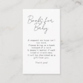 Boho Hand-drawn Wildflower Books For Baby Shower Informatiekaartje (Voorkant)