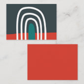 Boho hand getekende regenboogkunst visitekaartje (Voorkant / Achterkant)