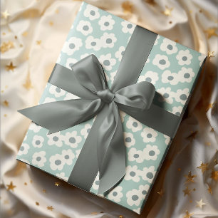 Boho Hand getrokken Groovy Flowers Cadeaupapier