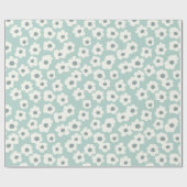  Boho Hand getrokken Groovy Flowers Cadeaupapier (Vlak)